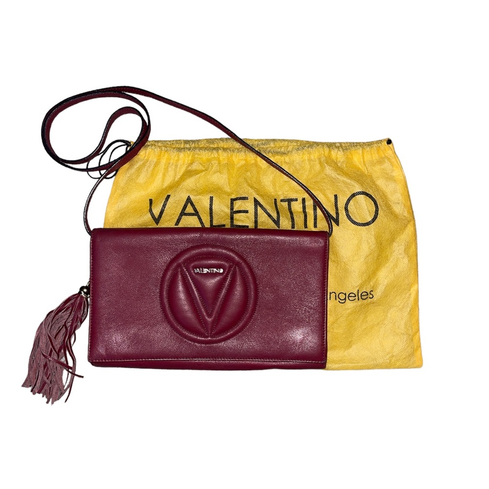 Valentino Burgundy Handbag/Shoulderbag